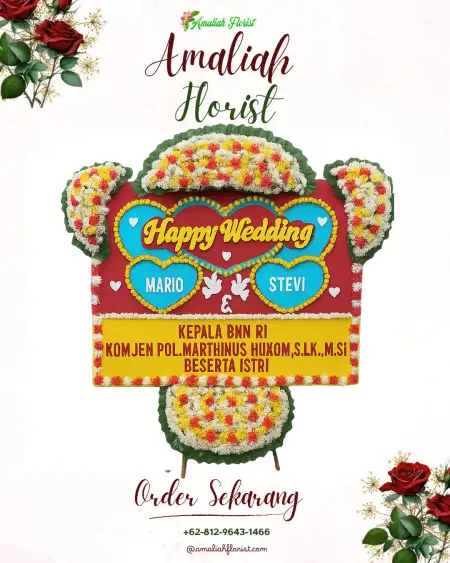 Papan Bunga Pernikahan Pondoh